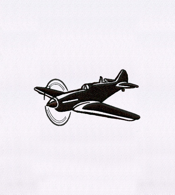 High-Flying Airplane Embroidery Design