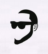 Cool Man Silhouette Embroidery Design