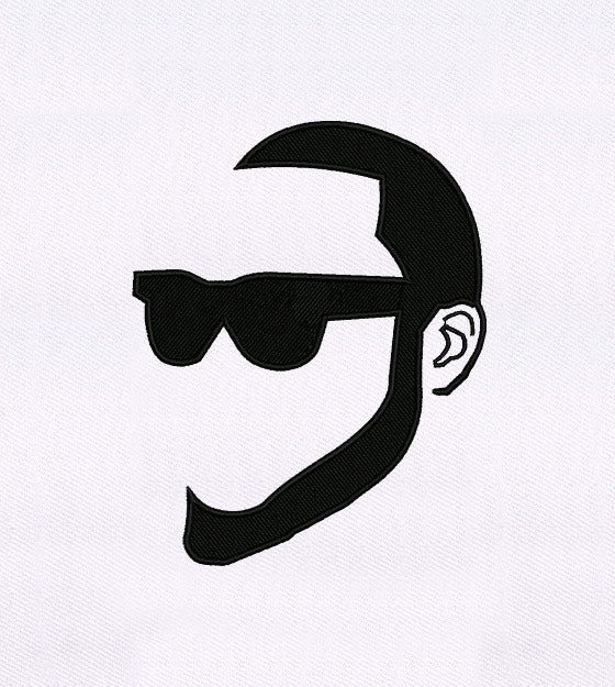 Cool Man Silhouette Embroidery Design