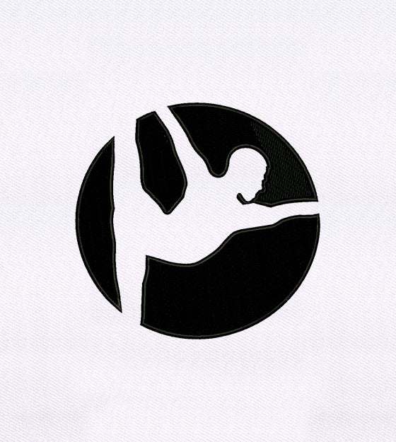 Yoga Practicing Woman Embroidery Design