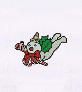 Slopes Sledding Snowman Embroidery Design