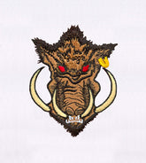 Wild and Roaring Brown Boar Embroidery Design