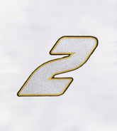 Mesmerizing Colorful Number 2 Embroidery Design
