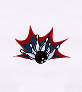 Total Strike Bowling Pins Embroidery Design