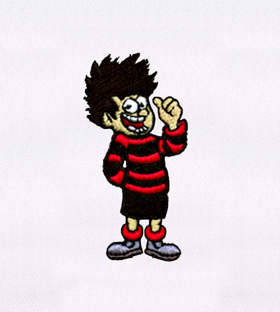 Sly and Mischievous Young Boy Embroidery Design