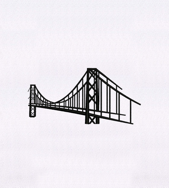 Suspended Bridge Embroidery Design