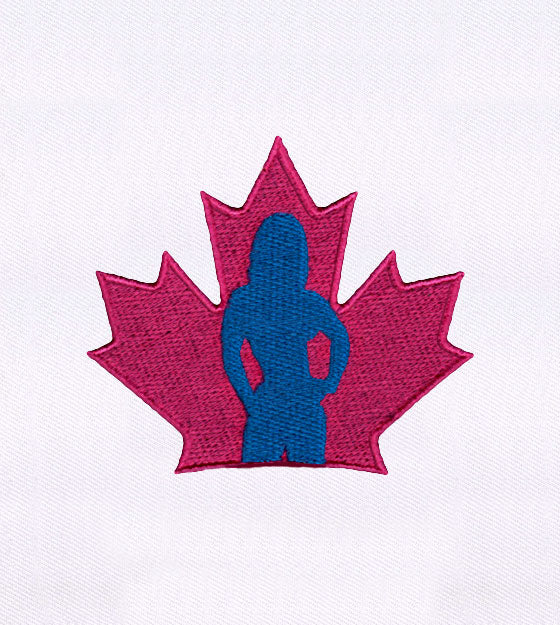 Strong and Confident Canadian Woman Embroidery Design