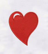 Classic Red Love Heart Shape Creative Embroidery Design