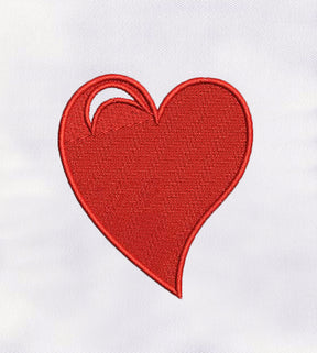 Classic Red Love Heart Shape Creative Embroidery Design