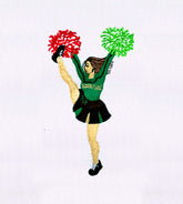 Happily Cheerleading Girl Embroidery Design