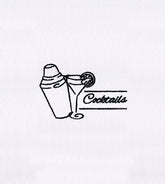 Martini and Cocktail Shaker Embroidery Design