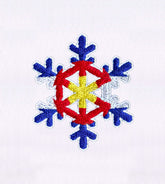 Colorful and Chilly Snowflake Embroidery Design