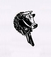 Garland and Bow Sporting Cow Embroidery Design