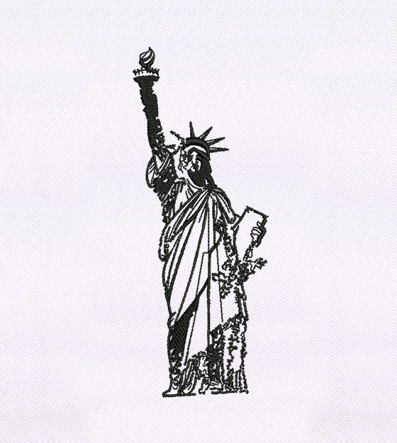 Iconic Statue of Liberty Embroidery Design