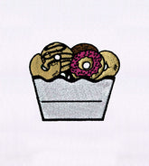 Basketful of Delicious Doughnuts Embroidery Design