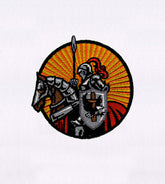 Christian Gallant Knights Embroidery Design