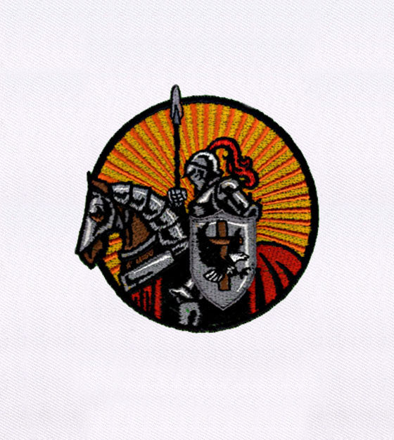 Christian Gallant Knights Embroidery Design