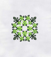 Beautiful Green Flowers Machine Embroidery Design