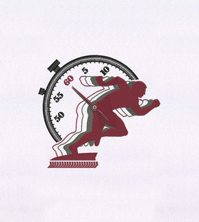 Creative Racing Against Time Embroidery Design
