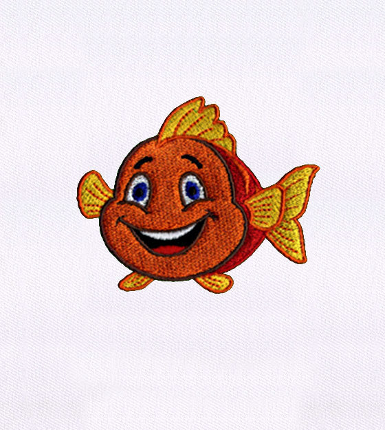 Chirpy Little Mermaid Flounder Embroidery Design