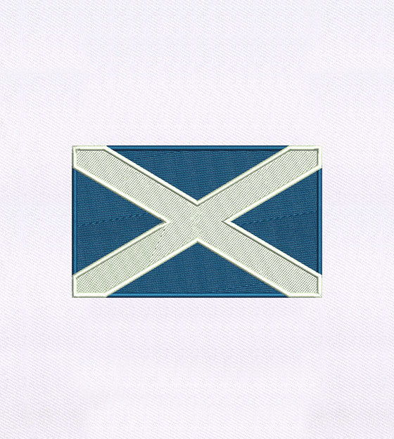 Proudly Flailing Flag of Scotland Embroidery Design
