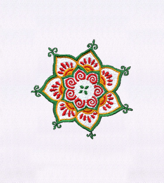 Imaginatively Detailed Flowers Embroidery Design