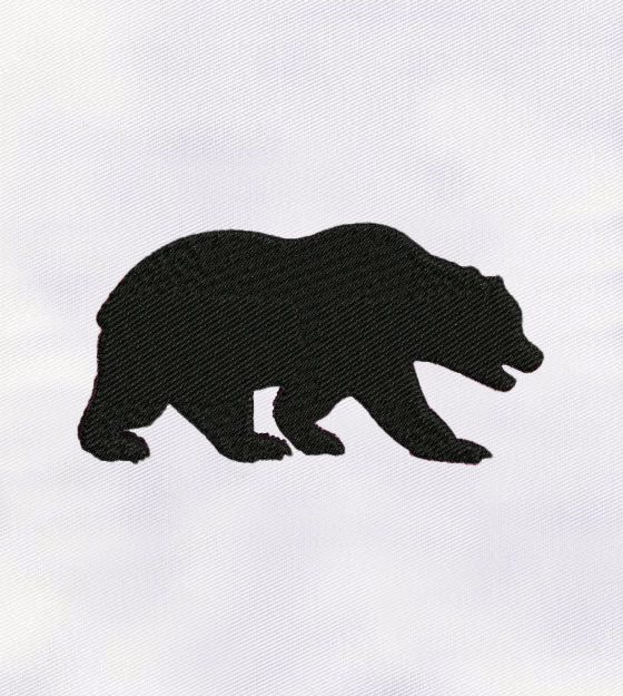California Black Color Bear Animal Embroidery Design