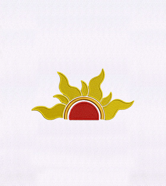 Radiant Rising Sun Embroidery Design