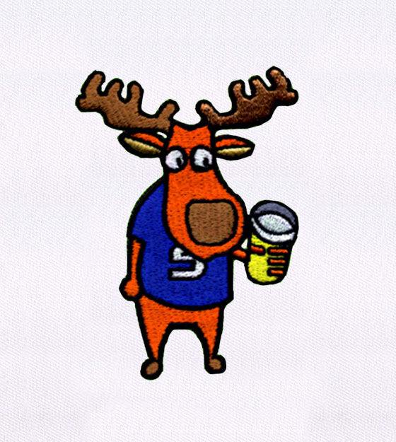 Fashionable Stag Deer Embroidery Design
