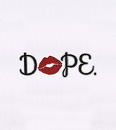 Dope Kissing Lips Embroidery Design