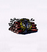 Red Ticking Time Bomb Embroidery Design
