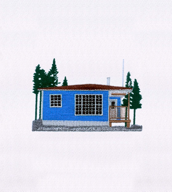 Beach House & Nature Cabin Pattern Embroidery Design