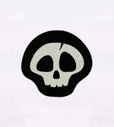 Artistically Creative Cracked Skull Embroidery Design