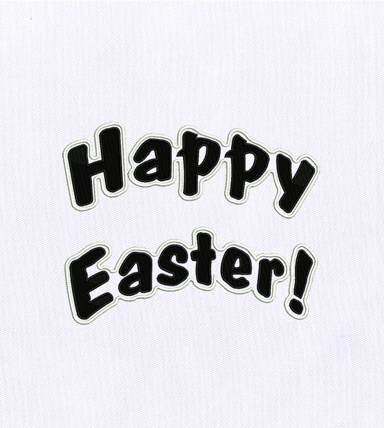 Engaging Happy Easter Embroidery Design