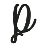 Uppercase “P” Unicorn Calligraphy Font Embroidery Design – Digital