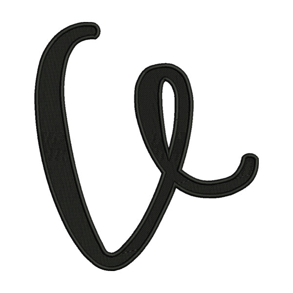 Lowercase “u” Unicorn Calligraphy Font Embroidery Design