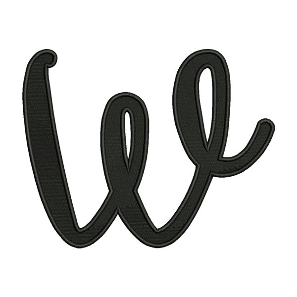 Lower Case Alphabet W Embroidery Design