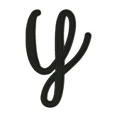 Lower Case Alphabet Y Embroidery Design