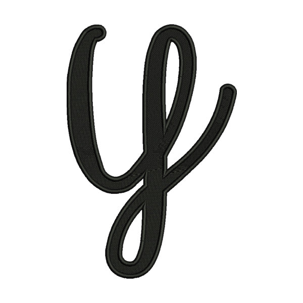 Lower Case Alphabet Y Embroidery Design