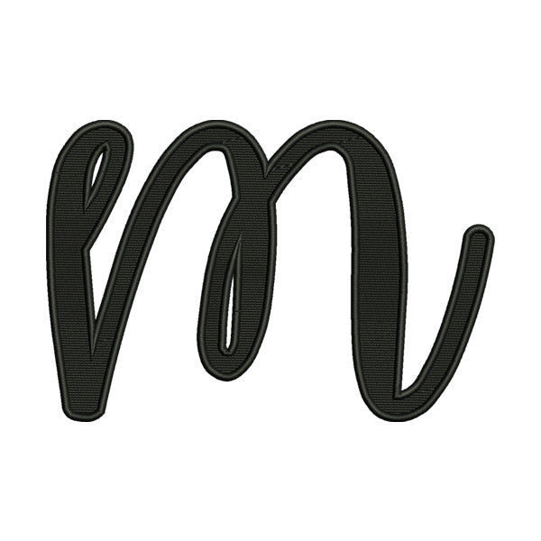 Lowercase Letter “m” Embroidery Design