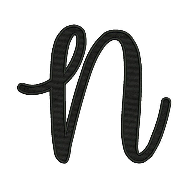 Uppercase Letter “N” Embroidery Design