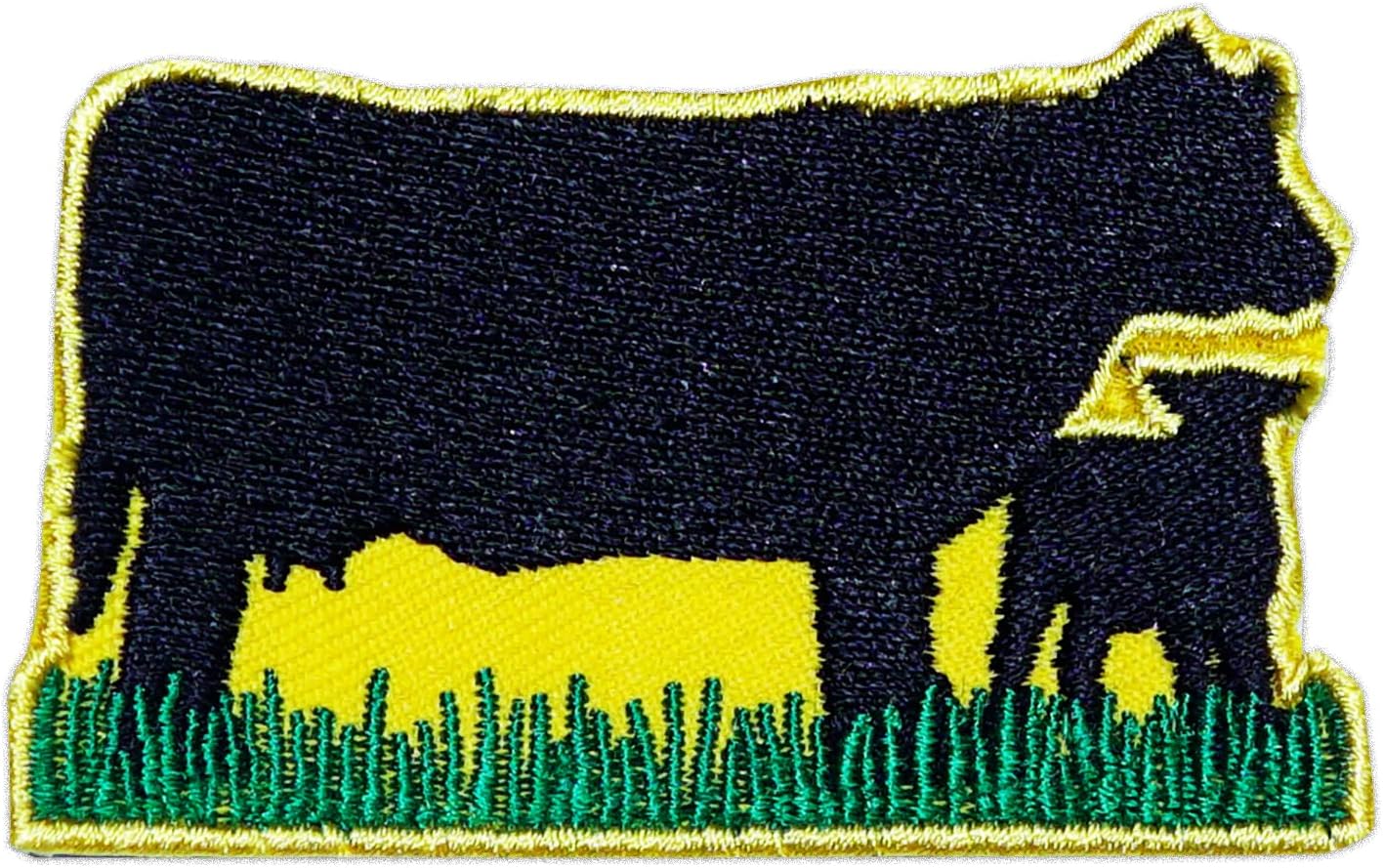DigitEMB Cow & Calf Patch Iron On Farm Animal Embroidered Western Ranch