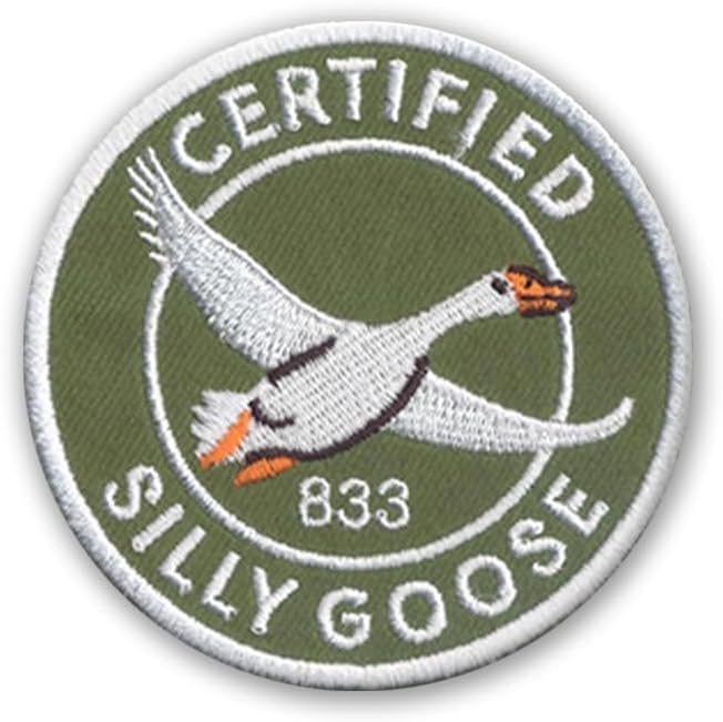 DigitEMB Silly Goose Iron On Patch - Funny Morale Novelty Gag Applique