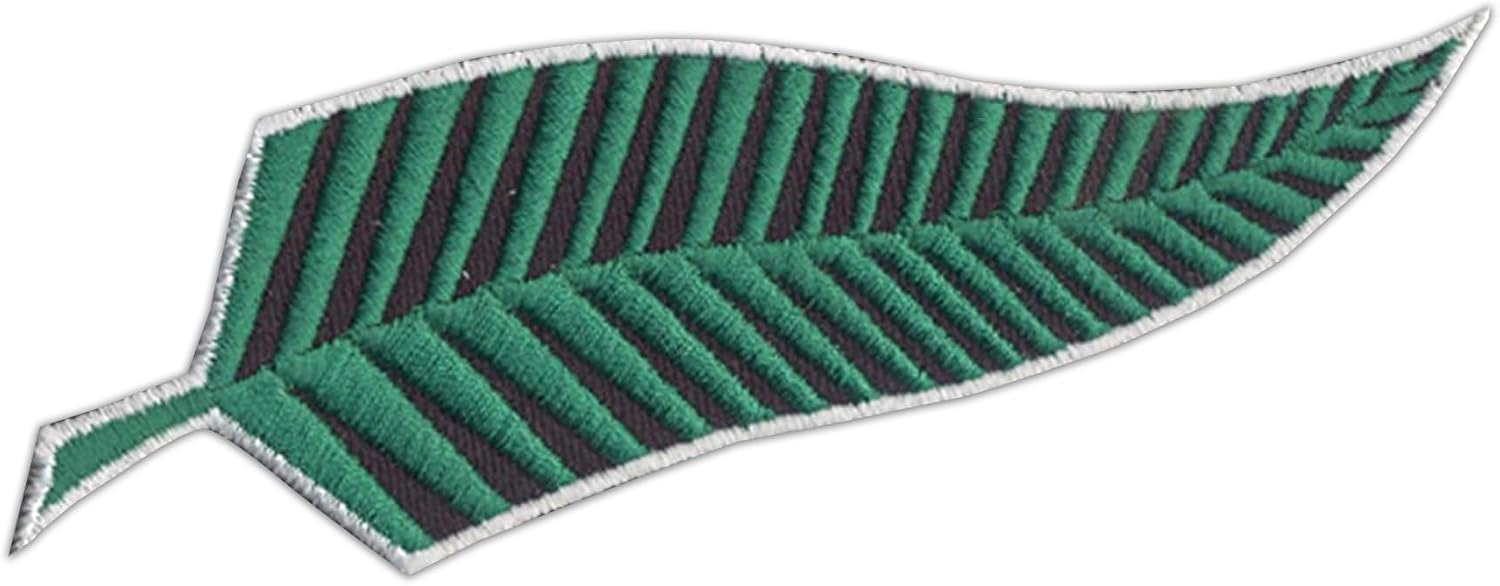 DigitEMB Green Leaf Patch Iron On Nature Botanical Embroidered 4x3.25