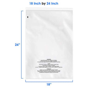 18x24 200 Count Clear Poly Bags Cellophane Bags Clear Plastic Bags