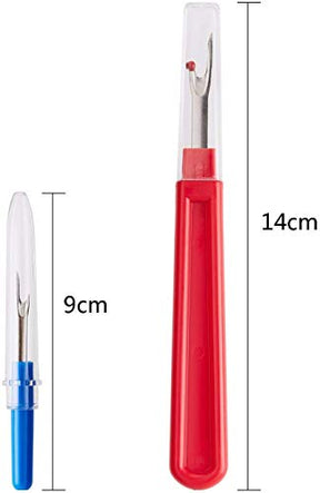 Blue 2 Big And 2 Small Seam Thread Remover Kit With 1 Thread Nipper Tool Zipper Bag