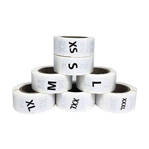 7 Sizes 3500 Pcs Clothing Size Stickers Labels Size Stickers For Clothing