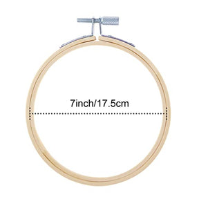 7 Inch Wooden Round Embroidery Hoops Bamboo Circle Cross Stitch Hoop