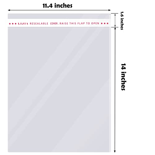 11x14 Inches Large 200 Pcs Resealable Cellophane Bags For Packaging Clothes