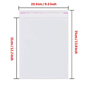 9x12 200 Pcs Cellophane Bags Resealable Plastic Bags Packaging Clothing